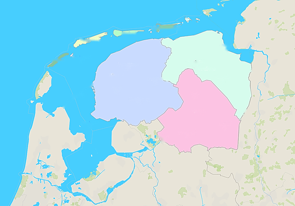 Noord Nederland kaart