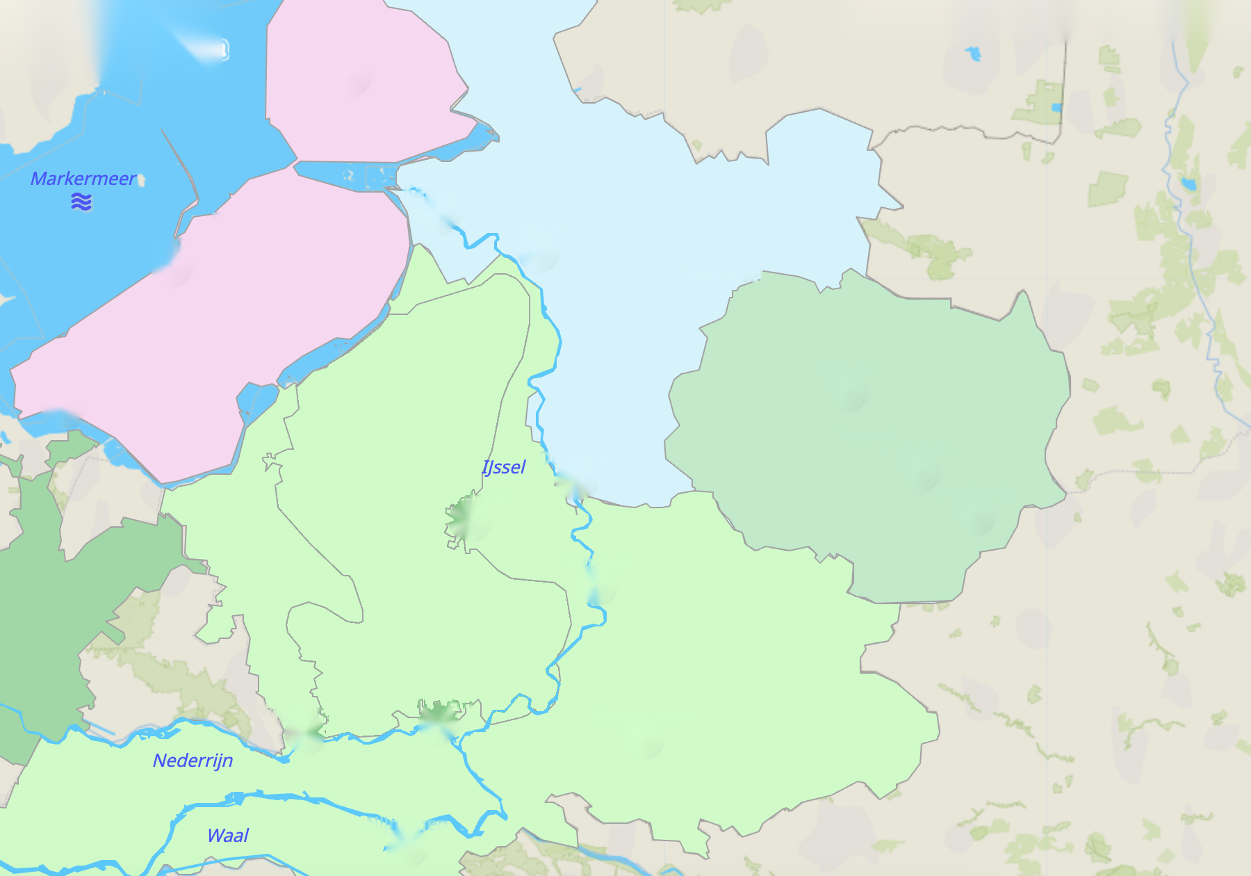 Oost Nederland kaart